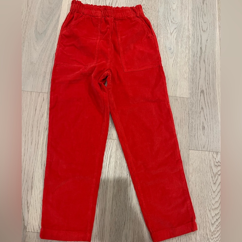 Hanna Andersson Girls Stretch Corduroy Trousers Red size 140 (10)